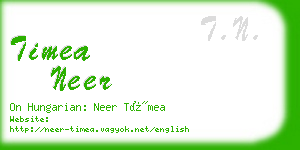 timea neer business card